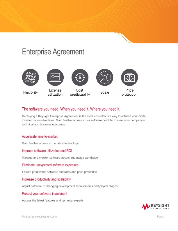 Enterprise Agreement PDF Asset Page Keysight
